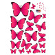 18 pinkkiä perhosta seinätarra 4